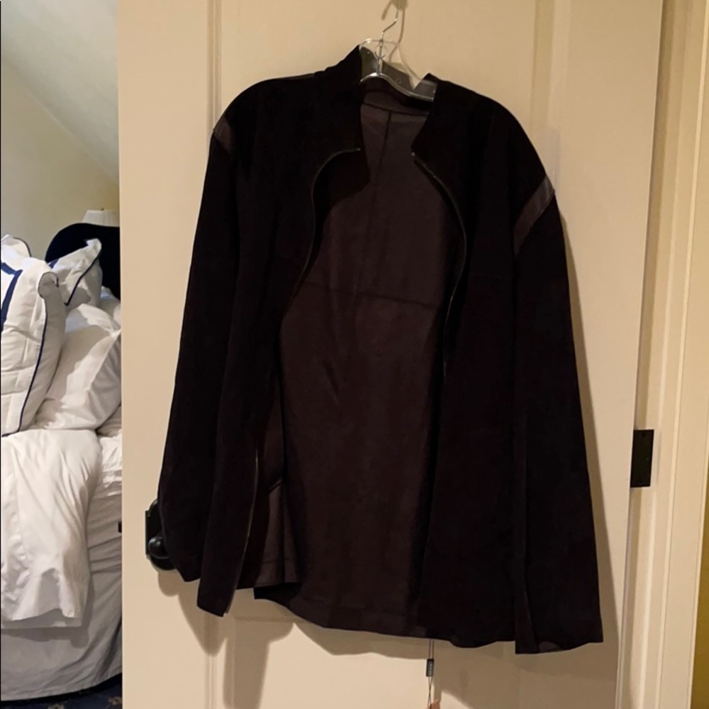 Calzaiuoli leather and suede reversible jacket